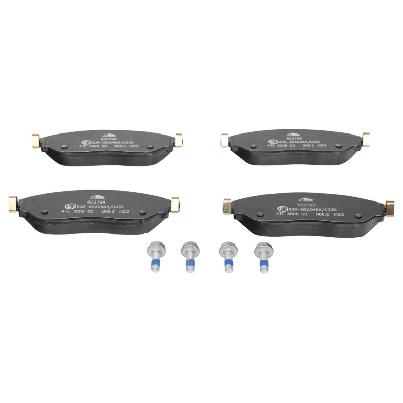 Jeu de quatre plaquettes de frein à disque ATE