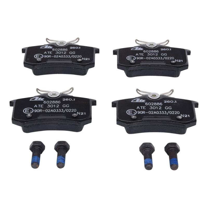 Jeu de quatre plaquettes de frein à disque ATE