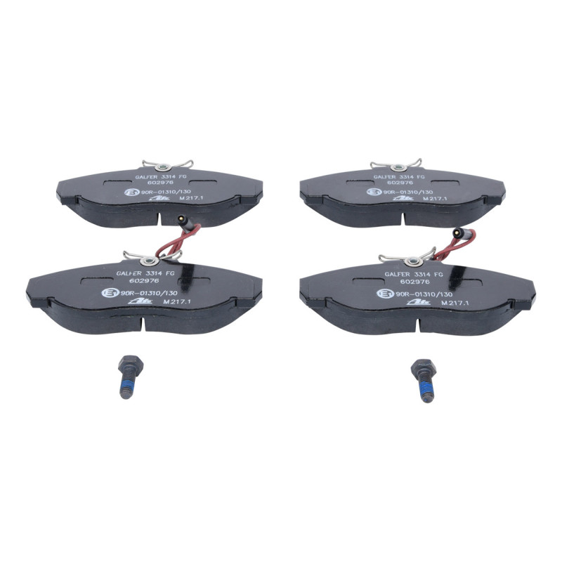 Jeu de quatre plaquettes de frein à disque ATE