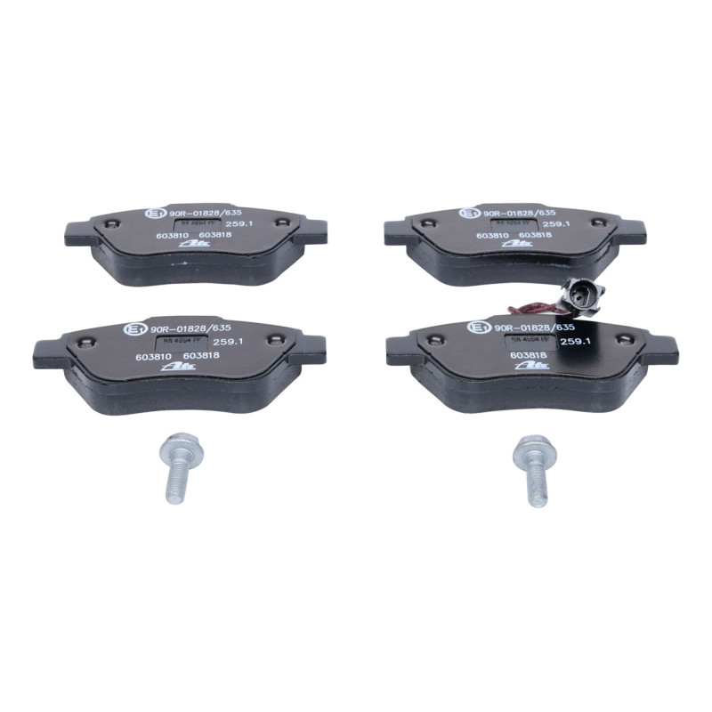 Jeu de quatre plaquettes de frein à disque ATE