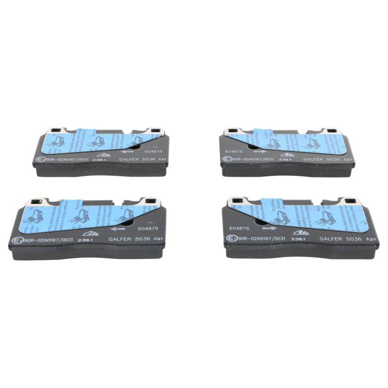 Jeu de quatre plaquettes de frein à disque ATE