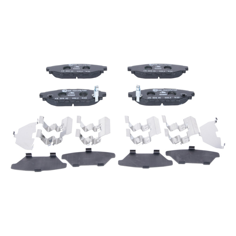 Jeu de quatre plaquettes de frein à disque ATE