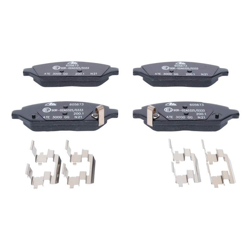 Jeu de quatre plaquettes de frein à disque ATE