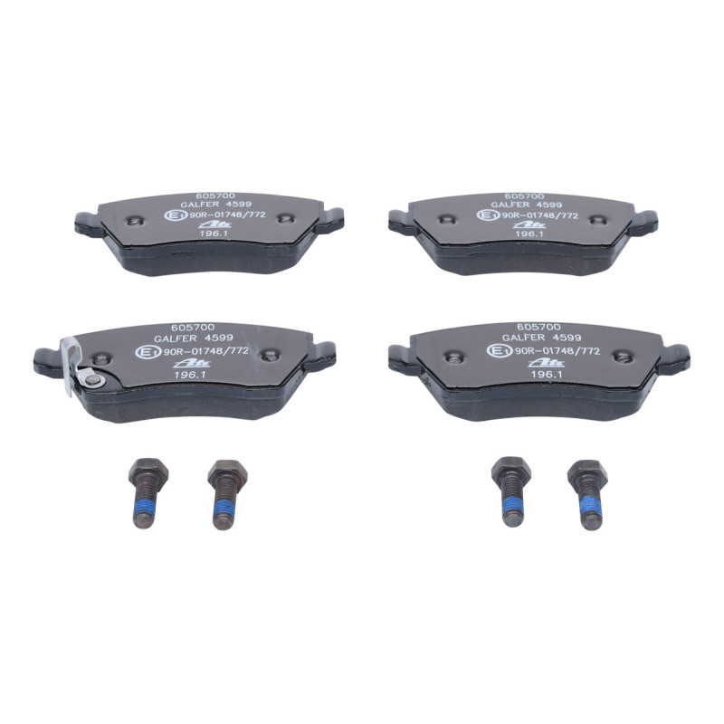 Jeu de quatre plaquettes de frein à disque ATE