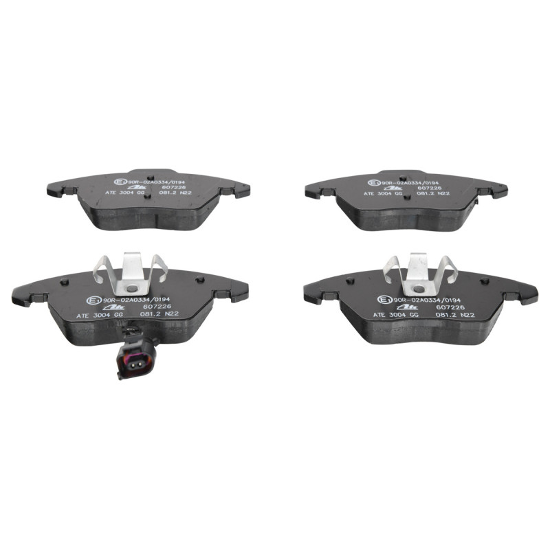 Jeu de quatre plaquettes de frein à disque ATE
