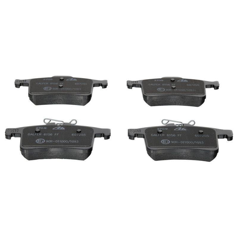 Jeu de quatre plaquettes de frein à disque ATE