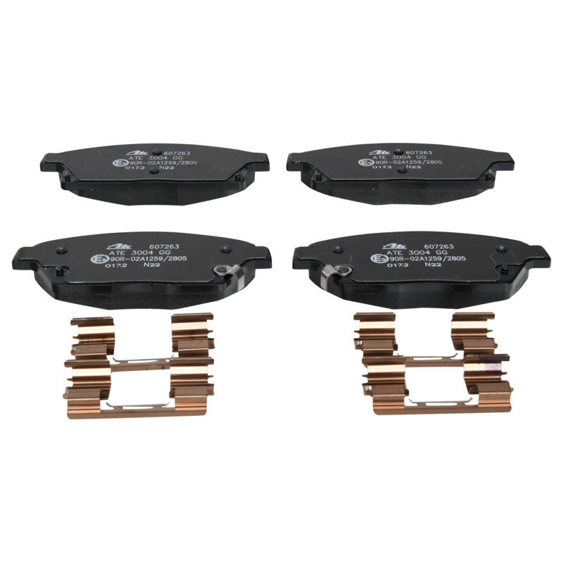 Jeu de quatre plaquettes de frein à disque ATE