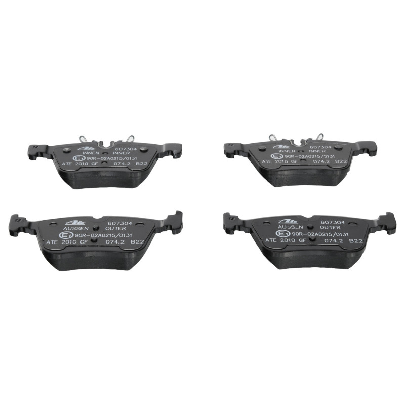 Jeu de quatre plaquettes de frein à disque ATE