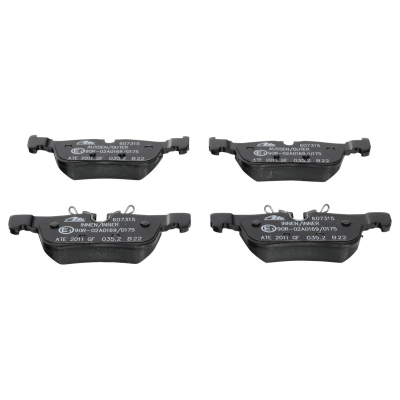 Jeu de quatre plaquettes de frein à disque ATE