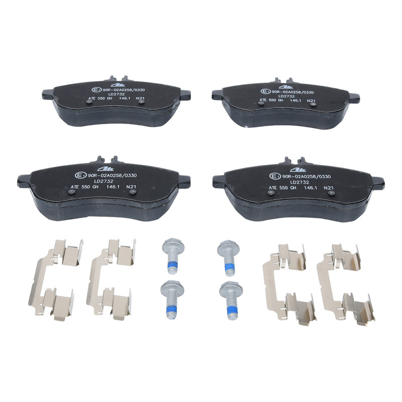 Jeu de quatre plaquettes de frein à disque ATE