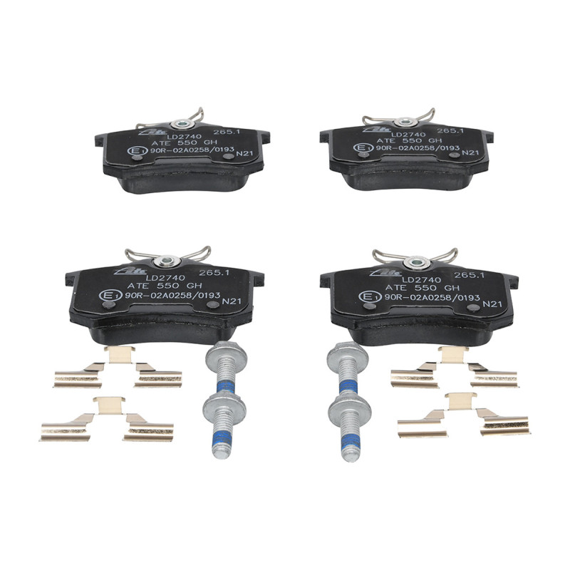 Jeu de quatre plaquettes de frein à disque ATE