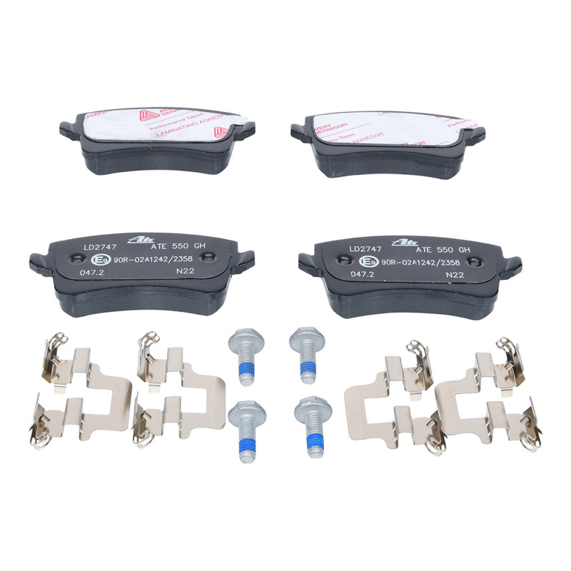 Jeu de quatre plaquettes de frein à disque ATE