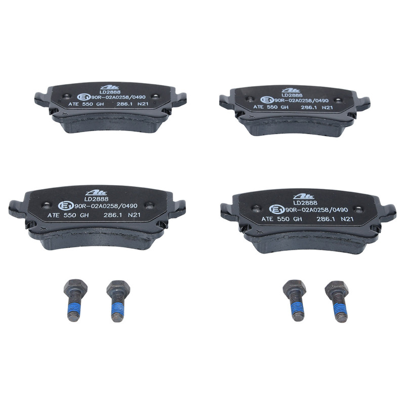 Jeu de quatre plaquettes de frein à disque ATE