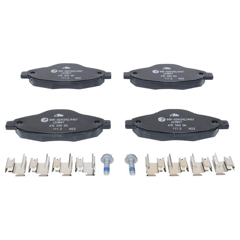 Jeu de quatre plaquettes de frein à disque ATE