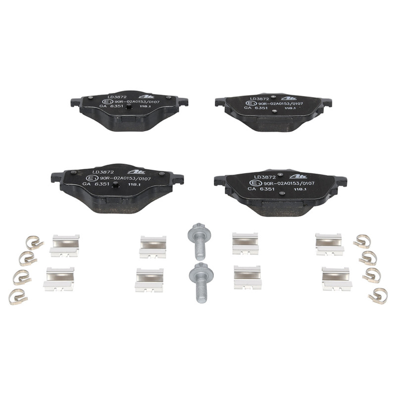 Jeu de quatre plaquettes de frein à disque ATE