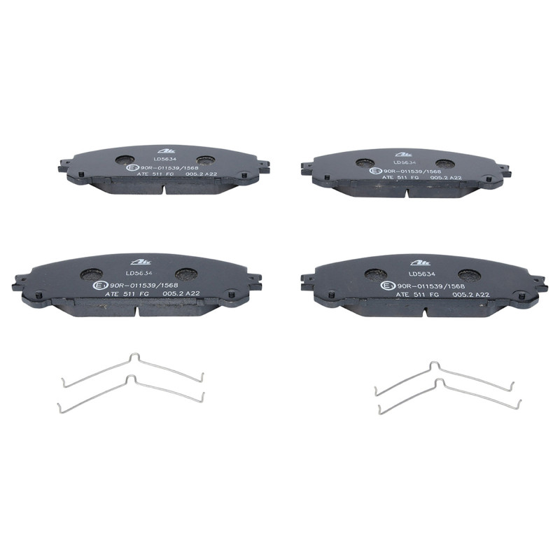 Jeu de quatre plaquettes de frein à disque ATE