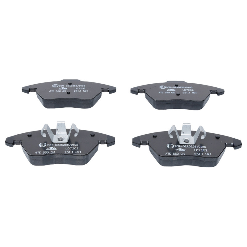Jeu de quatre plaquettes de frein à disque ATE