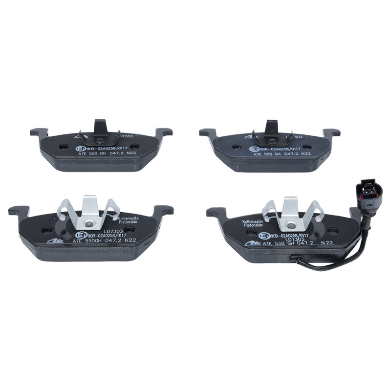 Jeu de quatre plaquettes de frein à disque ATE