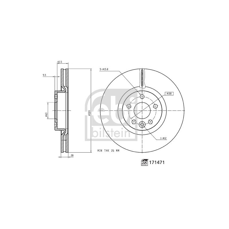 Disque de frein à l'unité FEBI BILSTEIN
