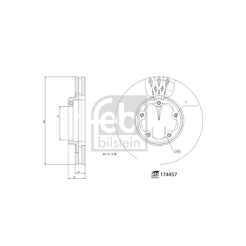 Disque de frein à l'unité FEBI BILSTEIN