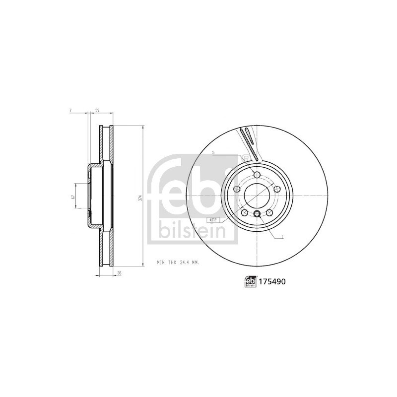 Disque de frein à l'unité FEBI BILSTEIN
