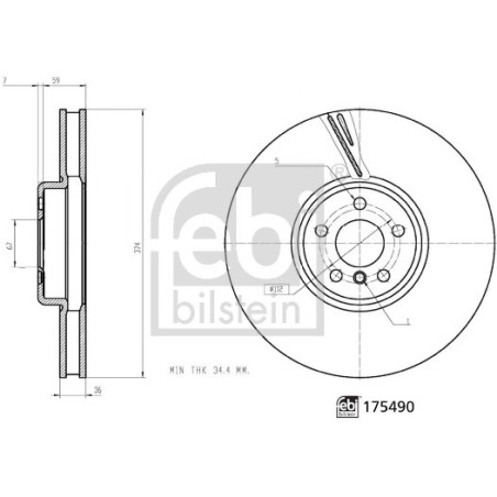 Disque de frein à l'unité FEBI BILSTEIN