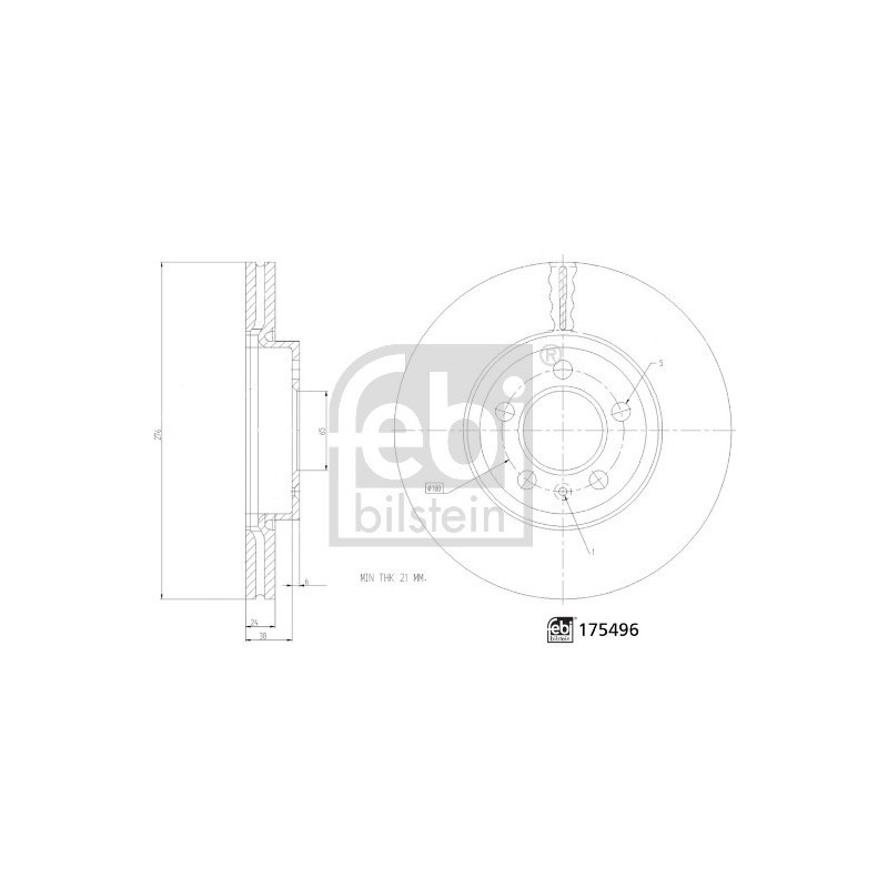 Disque de frein à l'unité FEBI BILSTEIN