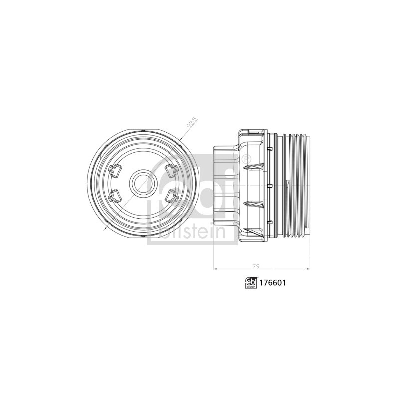 Couvercle (boîtier du filtre d'huile) FEBI BILSTEIN