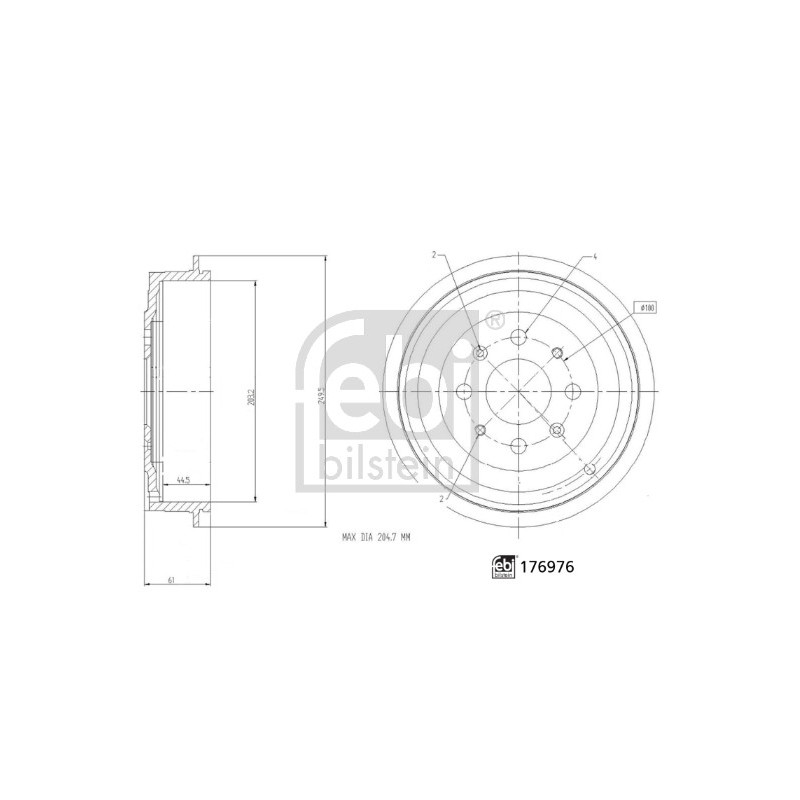 Tambour de frein FEBI BILSTEIN