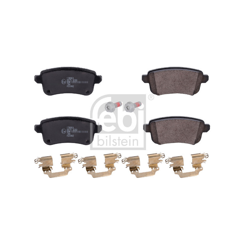 Jeu de quatre plaquettes de frein à disque FEBI BILSTEIN