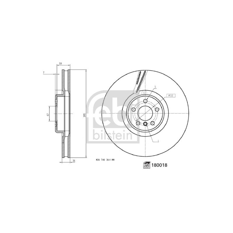 Disque de frein à l'unité FEBI BILSTEIN