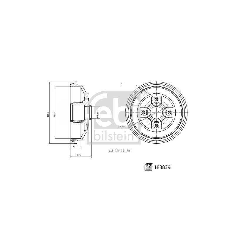 Tambour de frein FEBI BILSTEIN