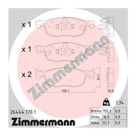 Jeu de quatre plaquettes de...