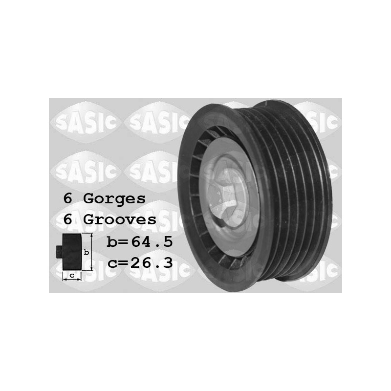 Galet enrouleur (courroie d'accessoire) SASIC
