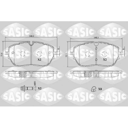 Jeu de quatre plaquettes de...