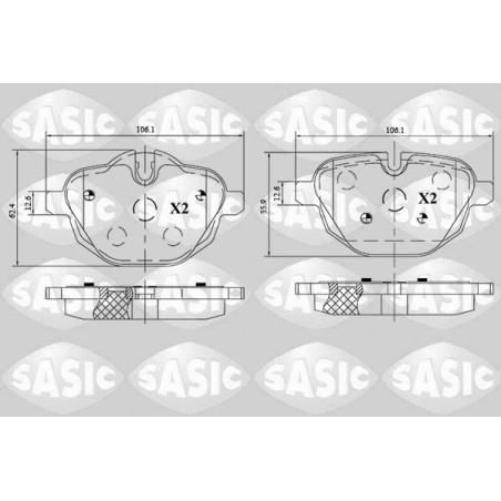 Jeu de quatre plaquettes de...