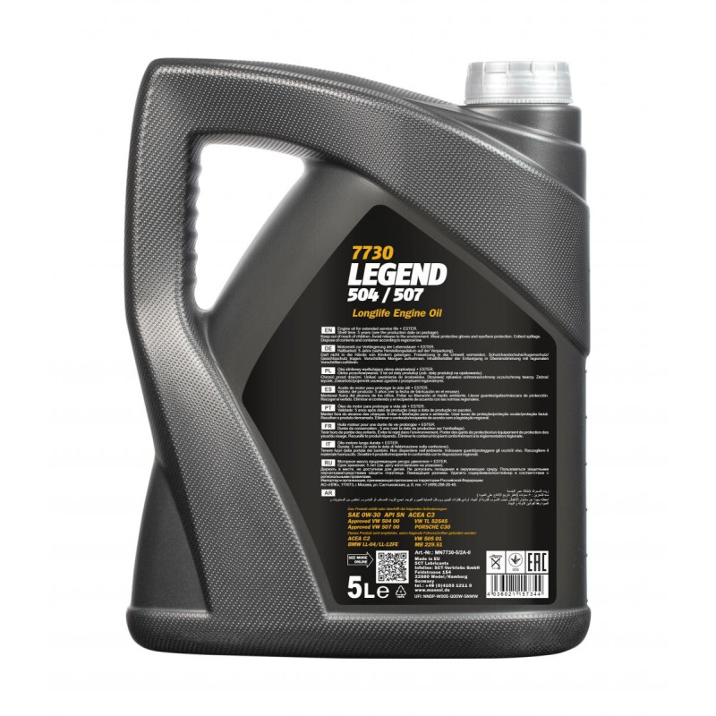 Huile moteur MANNOL 0W30 C2/C3 - 5L