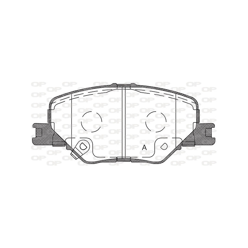 Jeu de quatre plaquettes de frein à disque OPEN PARTS
