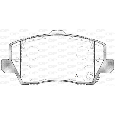 Jeu de quatre plaquettes de frein à disque OPEN PARTS