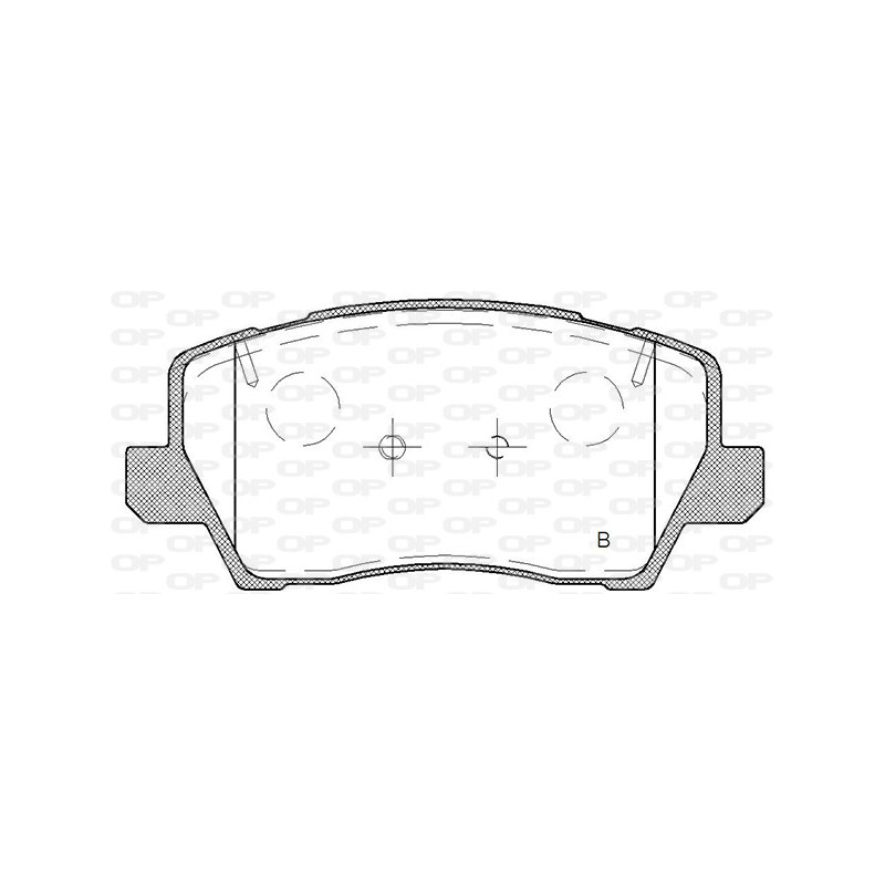 Jeu de quatre plaquettes de frein à disque OPEN PARTS