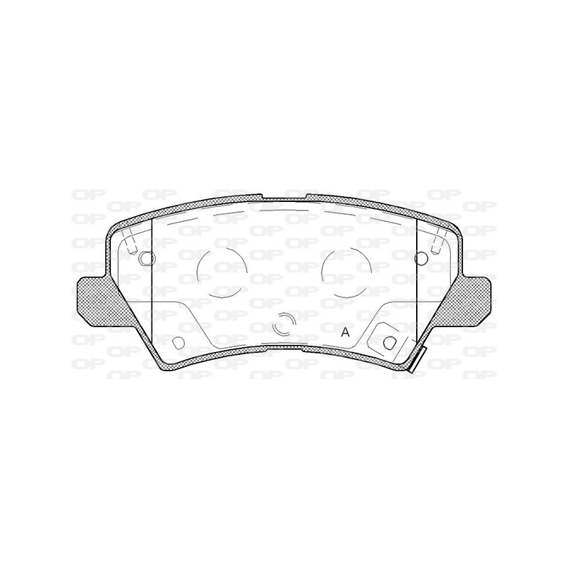 Jeu de quatre plaquettes de frein à disque OPEN PARTS