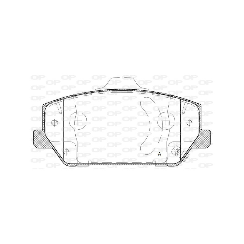 Jeu de quatre plaquettes de frein à disque OPEN PARTS