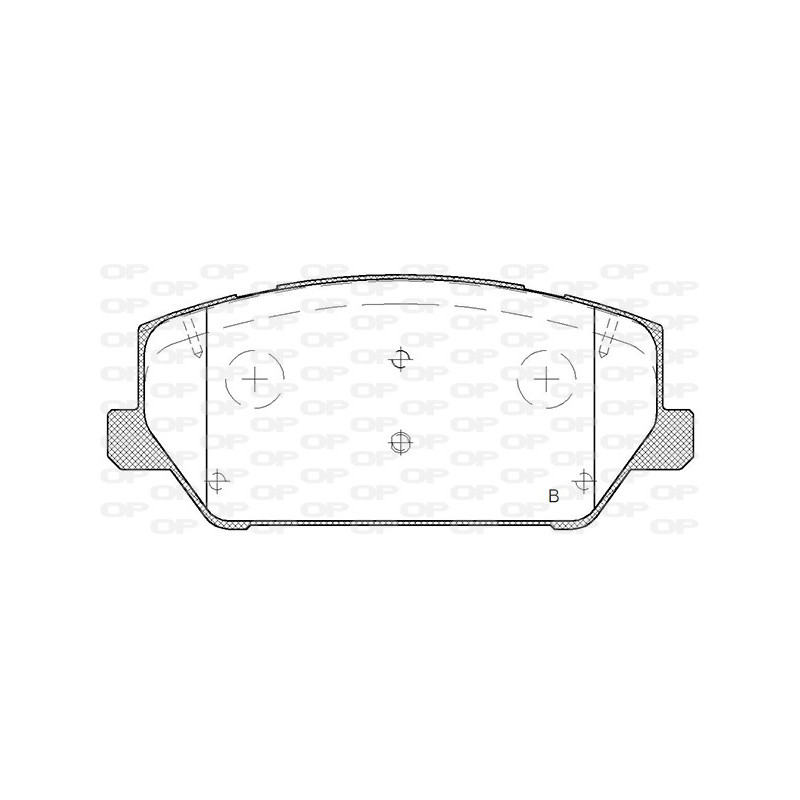 Jeu de quatre plaquettes de frein à disque OPEN PARTS
