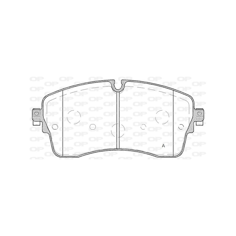 Jeu de quatre plaquettes de frein à disque OPEN PARTS