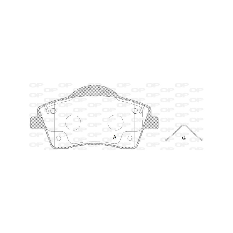 Jeu de quatre plaquettes de frein à disque OPEN PARTS