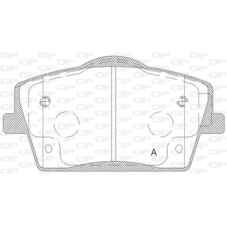Jeu de quatre plaquettes de frein à disque OPEN PARTS