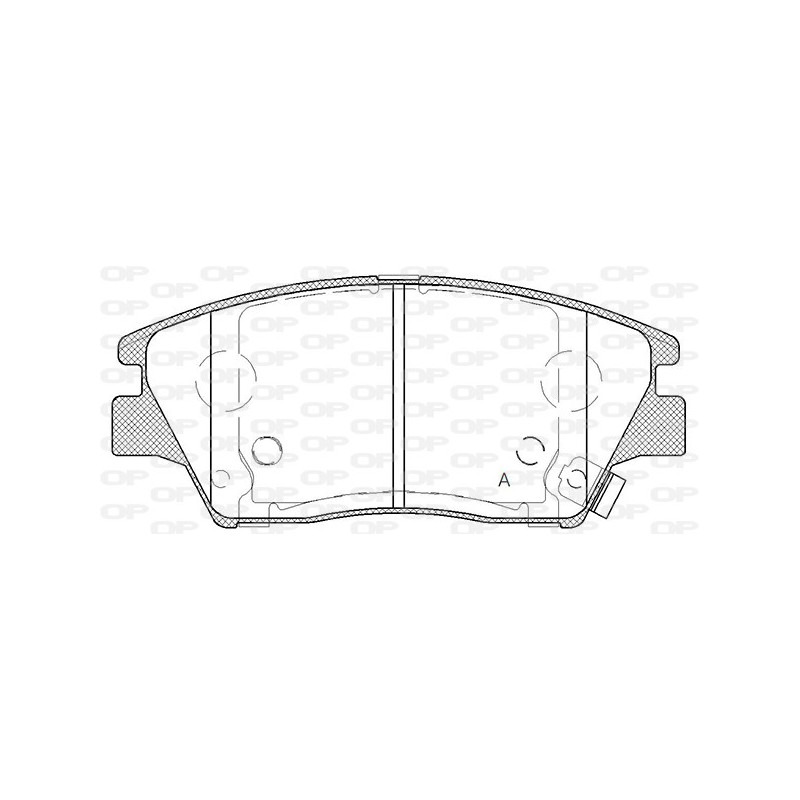 Jeu de quatre plaquettes de frein à disque OPEN PARTS