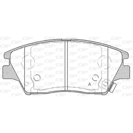 Jeu de quatre plaquettes de frein à disque OPEN PARTS