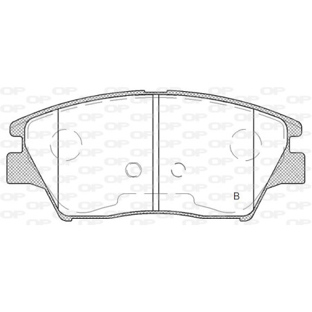 Jeu de quatre plaquettes de frein à disque OPEN PARTS