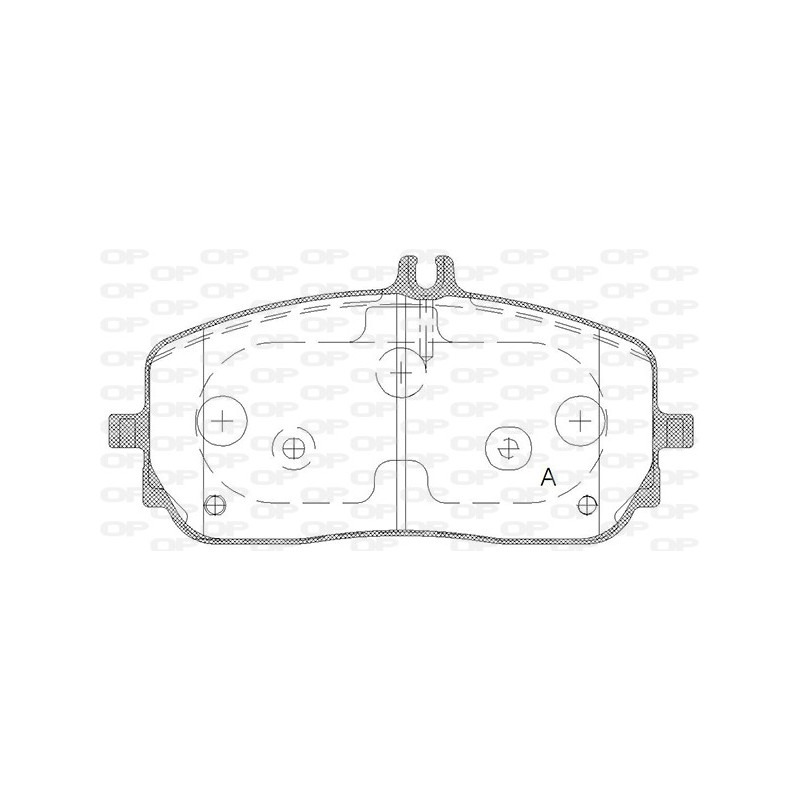 Jeu de quatre plaquettes de frein à disque OPEN PARTS